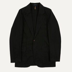 Drake's by A. Levine Black Cotton-Linen Games Blazer Mk. IV - Size 36